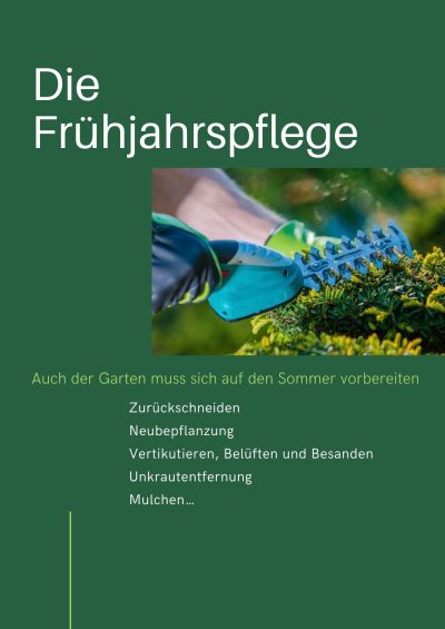 Grüner Flyer Hochformat Werbung Garten- und Grünflächenbetreuung (1)